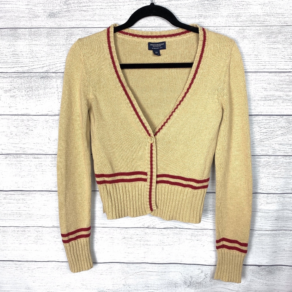 American Eagle Varsity Style V Neck Cardigan